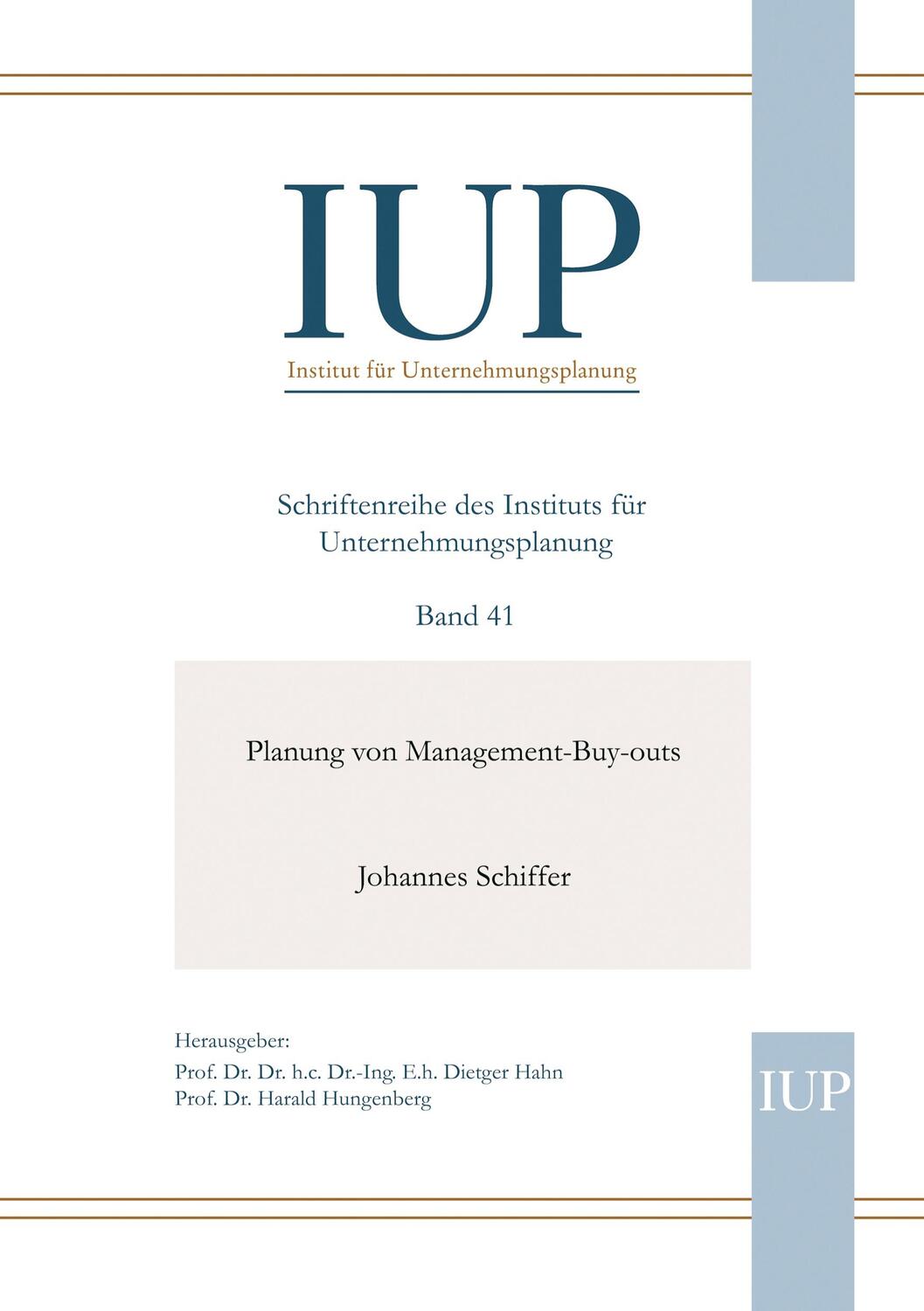 Cover: 9783833443039 | Planung von Management-Buy-outs | Johannes Schiffer | Taschenbuch