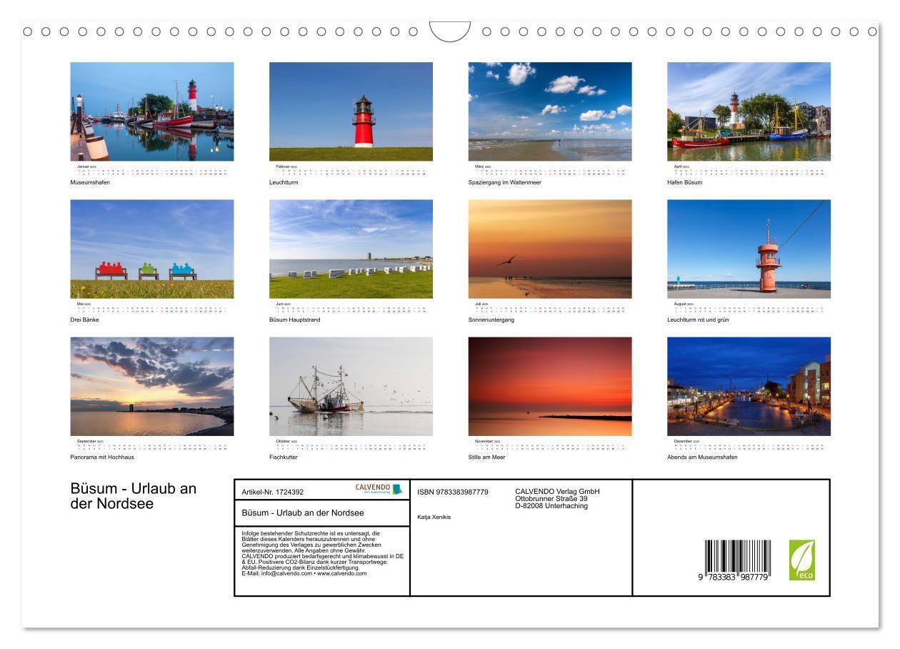 Bild: 9783383987779 | Büsum - Urlaub an der Nordsee (Wandkalender 2025 DIN A3 quer),...