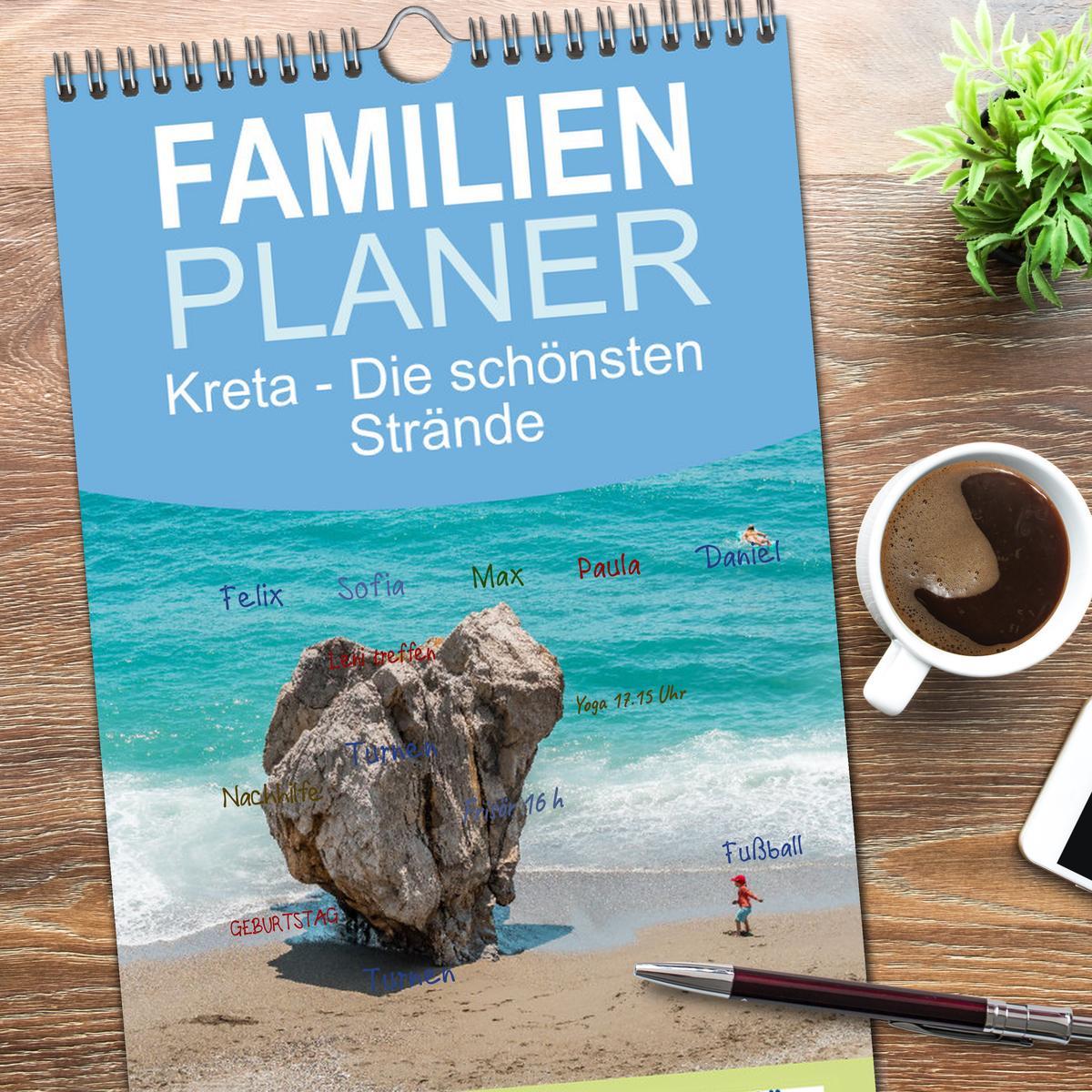 Bild: 9783457097625 | Familienplaner 2025 - Kreta - Die schönsten Strände mit 5 Spalten...