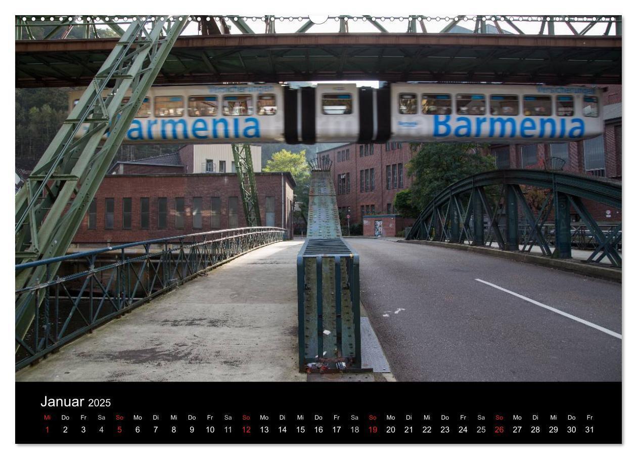 Bild: 9783435524938 | Die Wuppertaler Schwebebahn (hochwertiger Premium Wandkalender 2025...