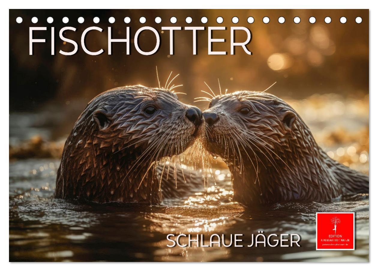 Cover: 9783383906787 | Fischotter - schlaue Jäger (Tischkalender 2025 DIN A5 quer),...