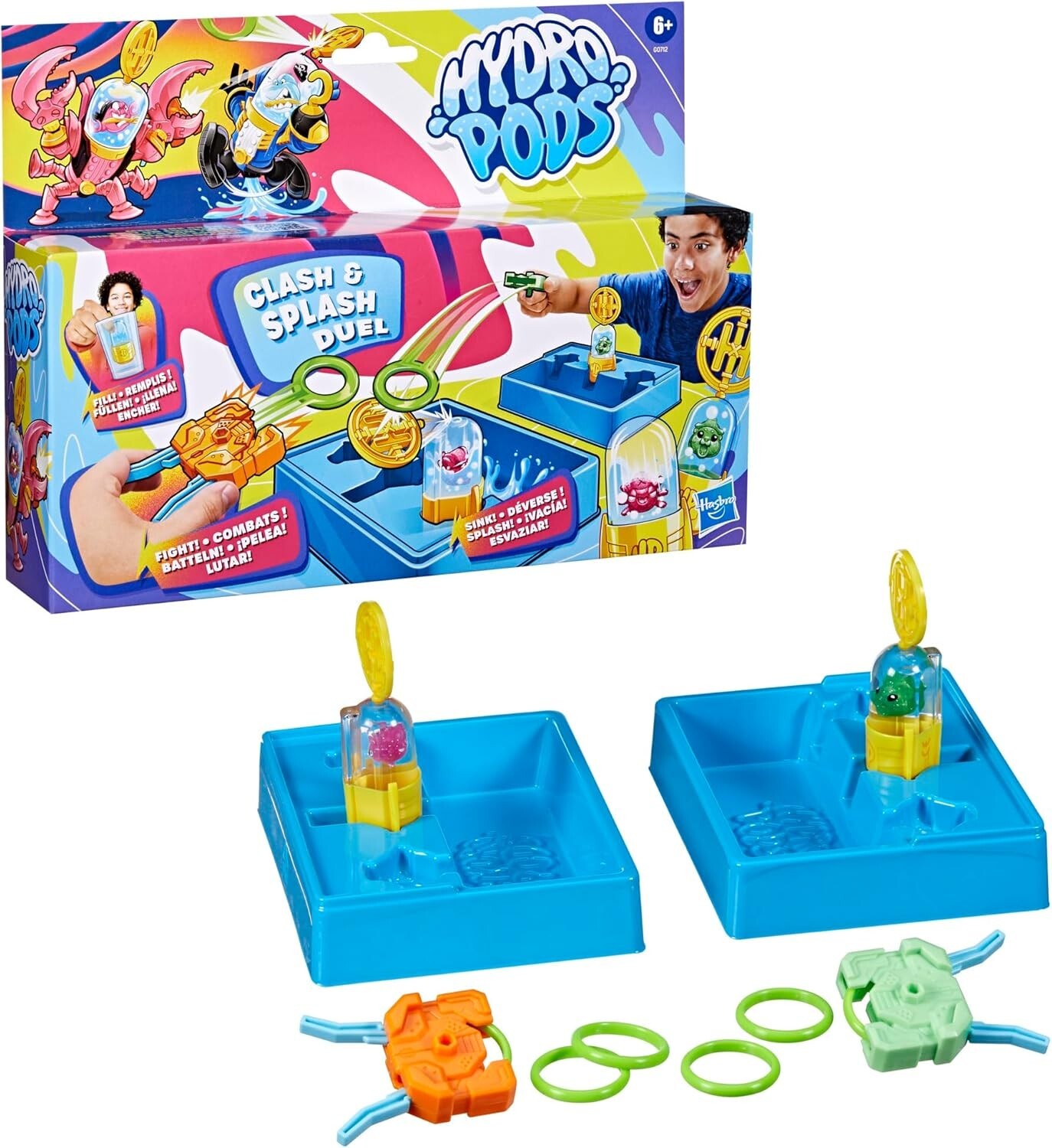 Cover: 5010996266101 | Hasbro G07125LO - Hydro Pods Clash &amp; Splash Duell, mit Wasser...