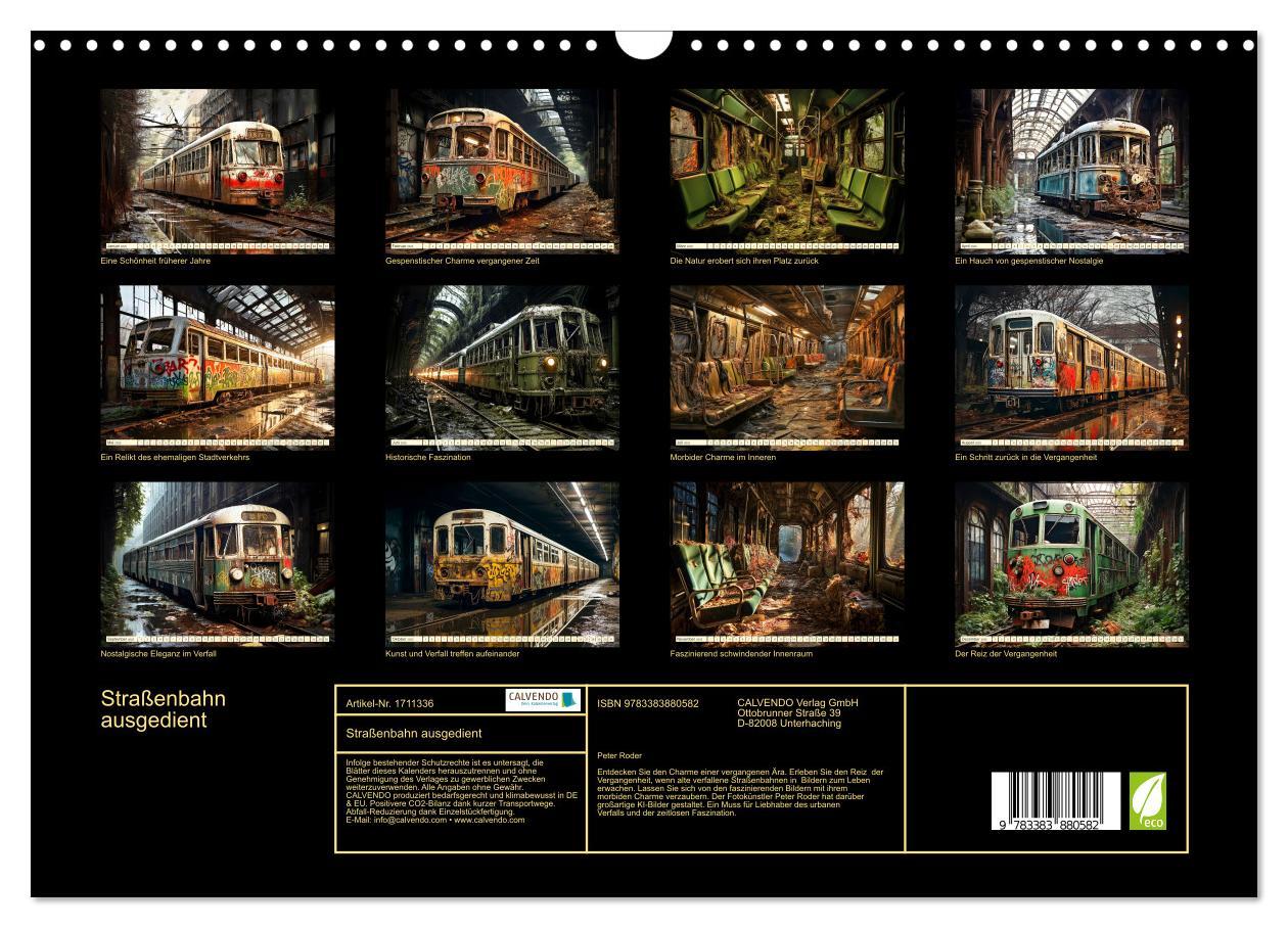 Bild: 9783383880582 | Straßenbahn ausgedient (Wandkalender 2025 DIN A3 quer), CALVENDO...