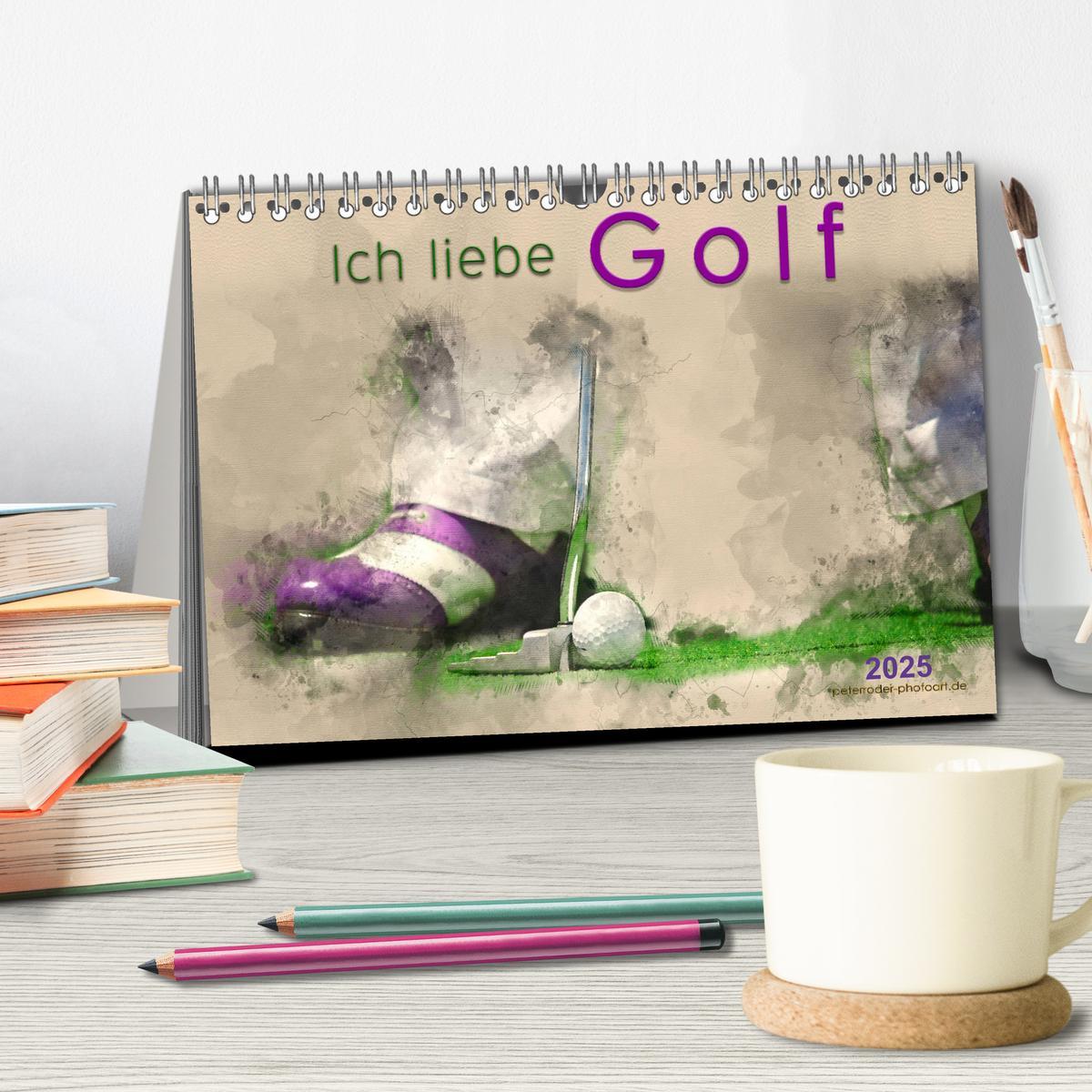 Bild: 9783435419548 | Ich liebe Golf (Tischkalender 2025 DIN A5 quer), CALVENDO...