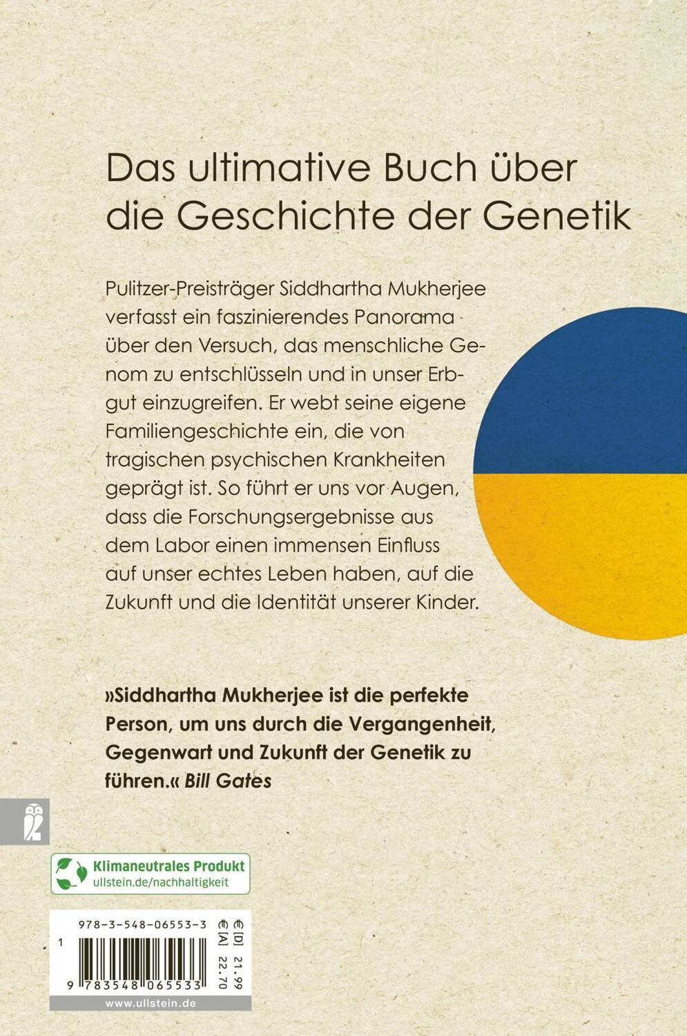 Rückseite: 9783548065533 | Das Gen | Siddhartha Mukherjee | Taschenbuch | 768 S. | Deutsch | 2023