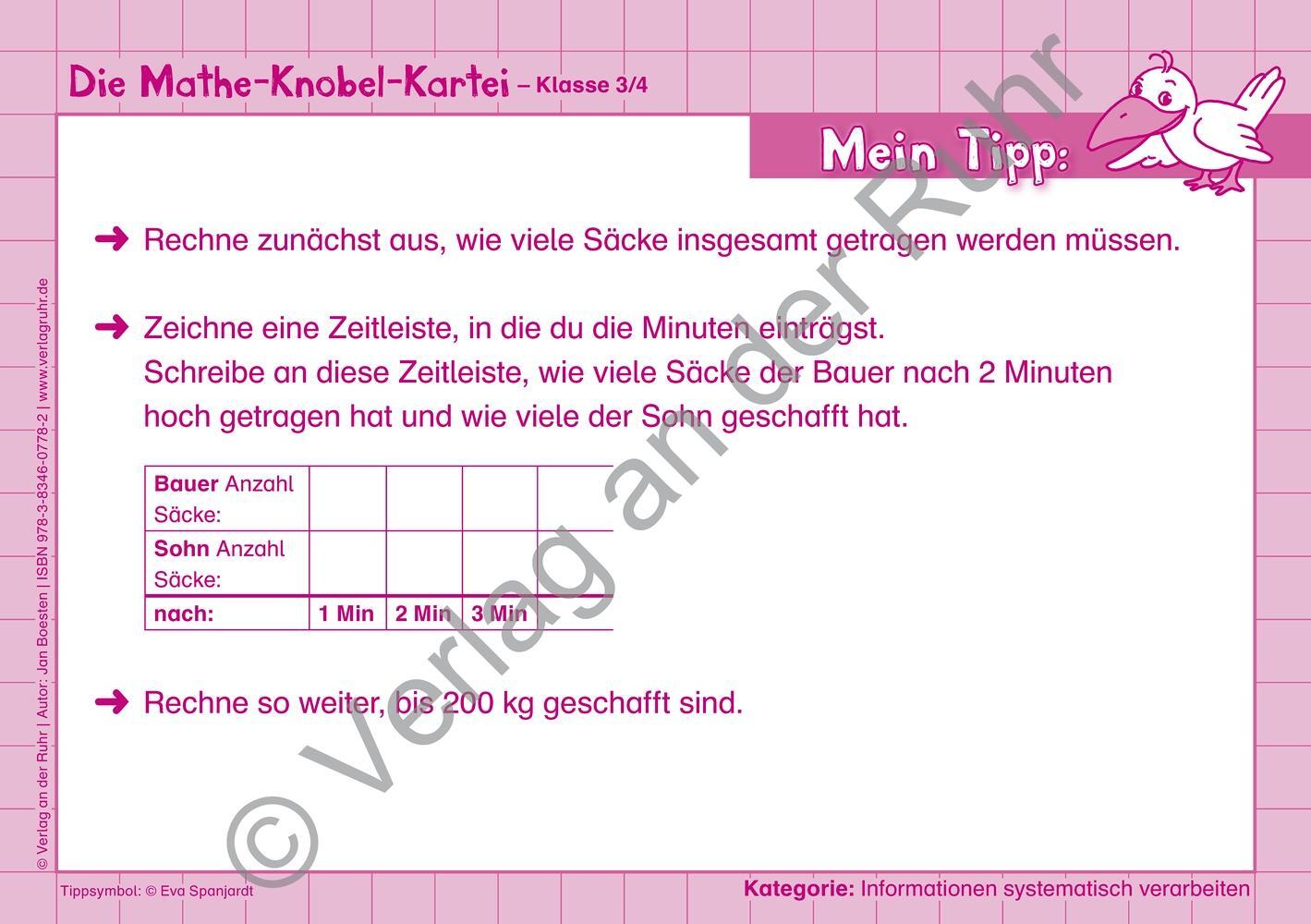 Bild: 9783834607782 | Die Mathe-Knobel-Kartei Klasse 3/4 | Jan Boesten | Taschenbuch | 47 S.