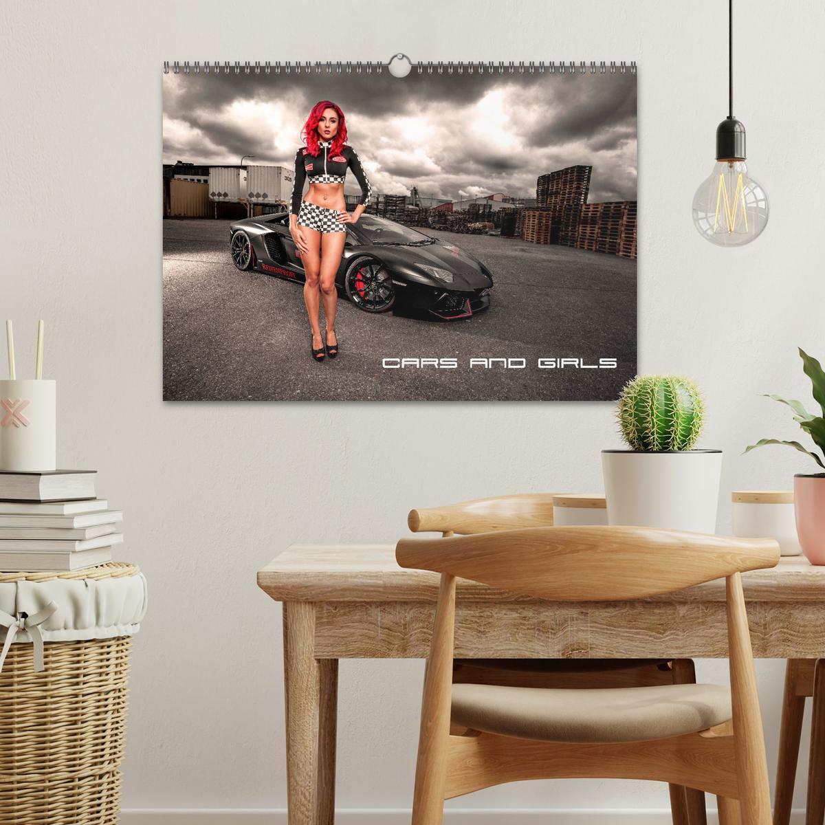 Bild: 9783435396825 | Cars and Girls (Wandkalender 2025 DIN A3 quer), CALVENDO...