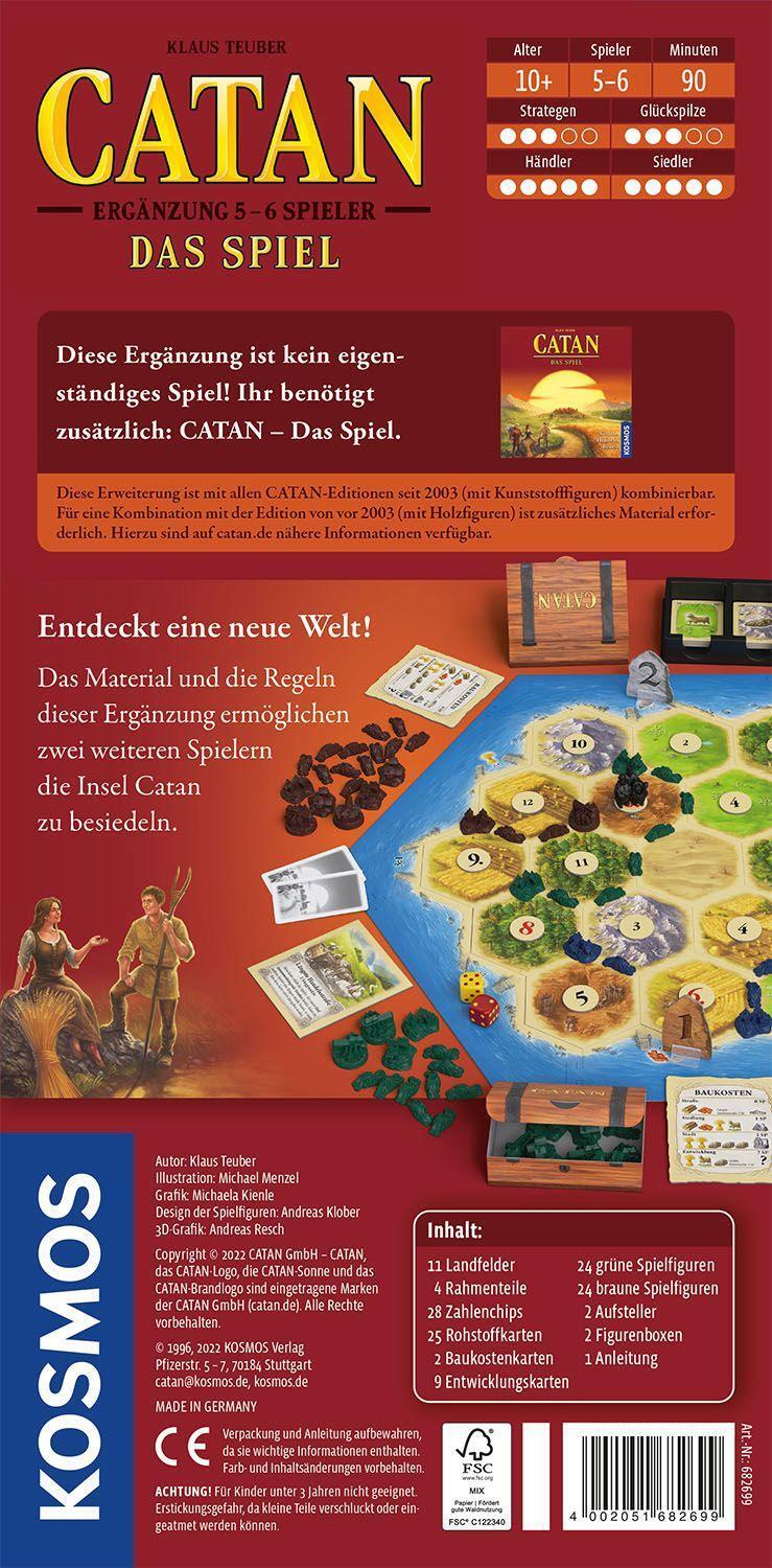 Bild: 4002051682699 | CATAN - Ergänzung 5-6 Spieler - Das Spiel | Klaus Teuber | Spiel