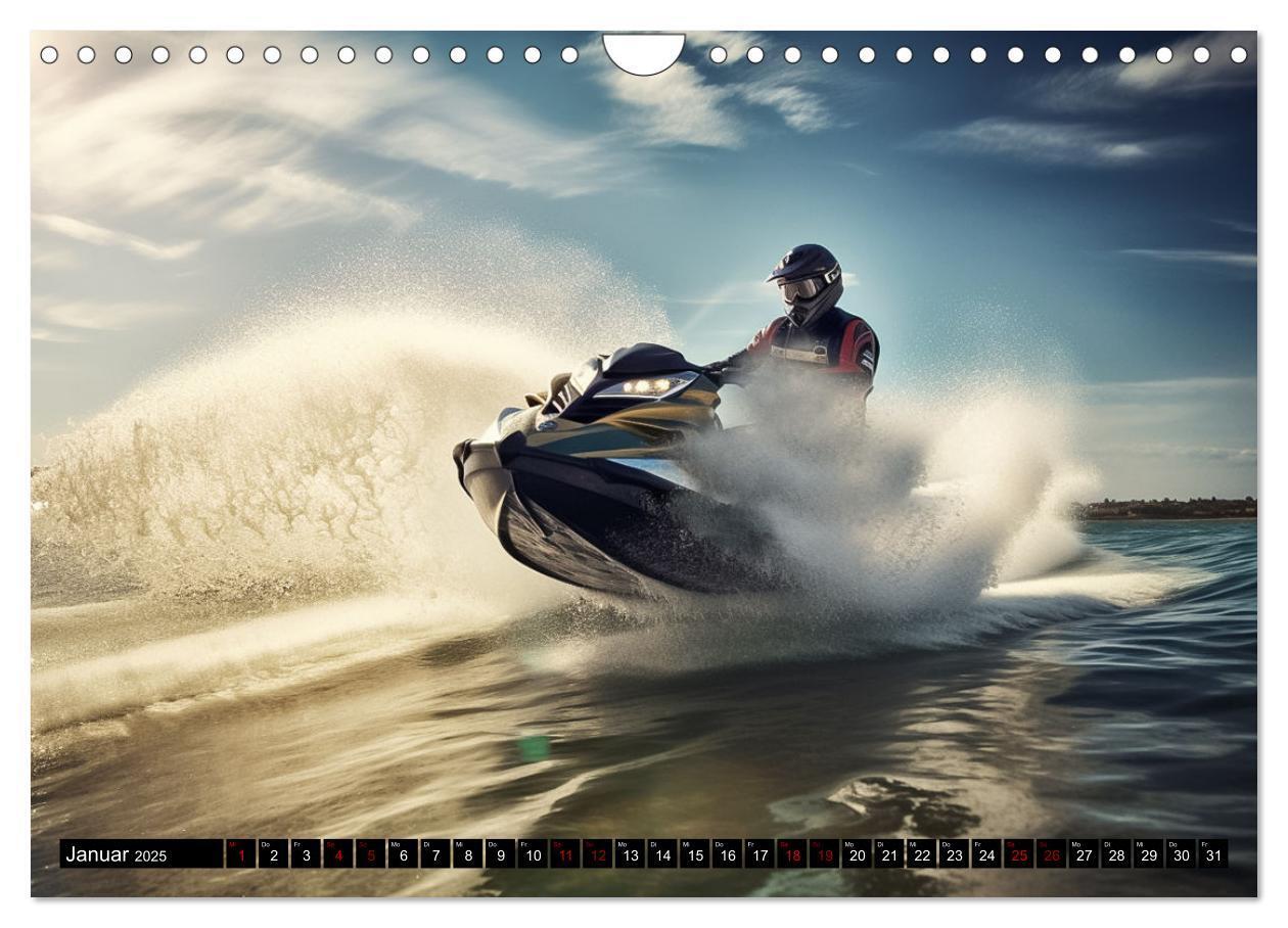 Bild: 9783383869860 | Jetski Power (Wandkalender 2025 DIN A4 quer), CALVENDO Monatskalender