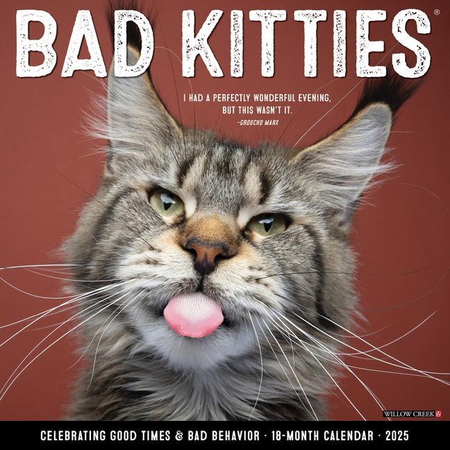 Cover: 9781549241574 | Bad Kitties 2025 12 X 12 Wall Calendar | Willow Creek Press | Kalender