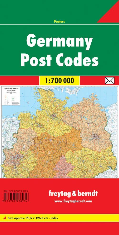 Rückseite: 9783707908954 | Deutschland 1 : 700 000. Postleitzahlenkarte | KG | (Land-)Karte