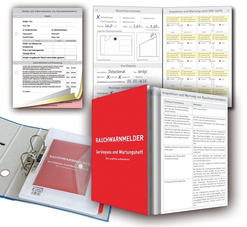 Bild: 4260340350098 | Rauchwarnmelder Gerätepass und Wartungsheft | Broschüre | Deutsch