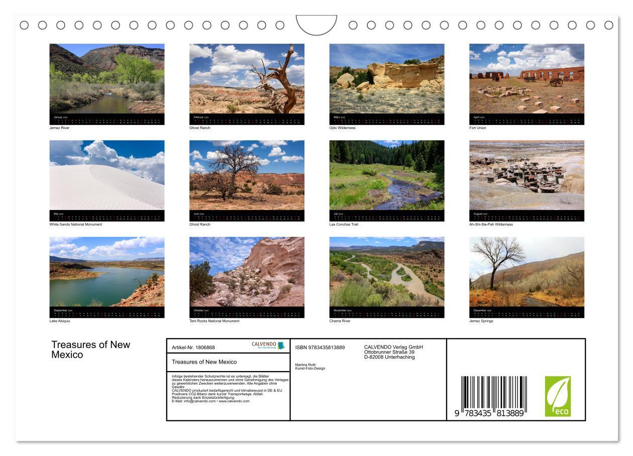 Bild: 9783435813889 | Treasures of New Mexico (Wandkalender 2025 DIN A4 quer), CALVENDO...