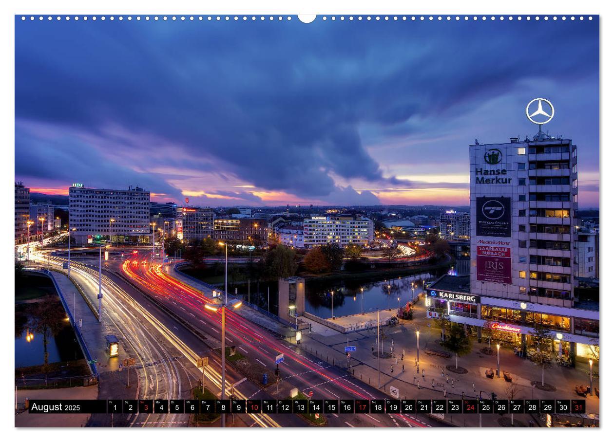 Bild: 9783435320516 | City Lights Saarbrücken (Wandkalender 2025 DIN A2 quer), CALVENDO...