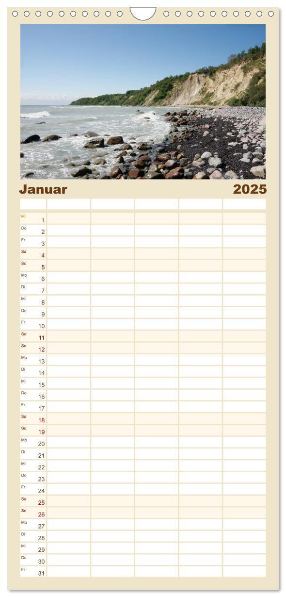 Bild: 9783457122532 | Familienplaner 2025 - Rügen PUR mit 5 Spalten (Wandkalender, 21 x...