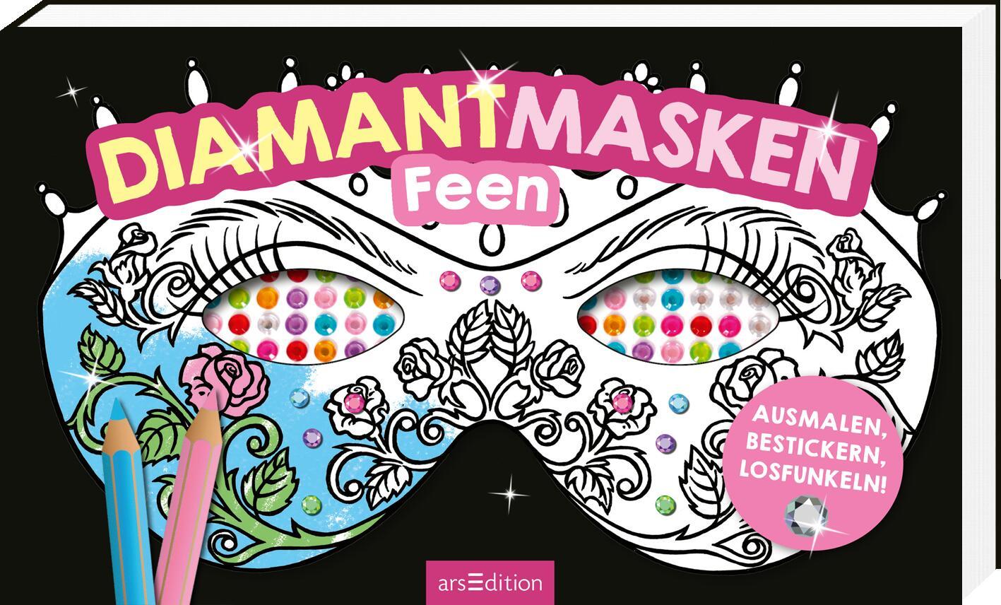 Cover: 4014489134923 | Diamantmasken - Feen | Ausmalen, bestickern, losfunkeln! | 32 S.