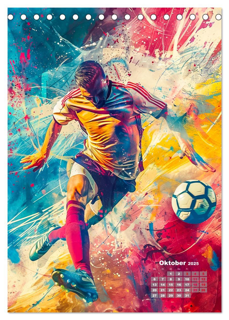 Bild: 9783457147207 | Fussball - Spieler in Action (Tischkalender 2025 DIN A5 hoch),...