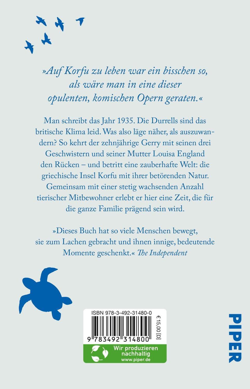 Rückseite: 9783492314800 | Meine Familie und andere Tiere | Gerald Durrell | Taschenbuch | 400 S.