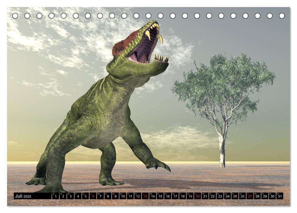 Bild: 9783435567058 | Dinosaurier. Urzeitliche Giganten (Tischkalender 2025 DIN A5 quer),...