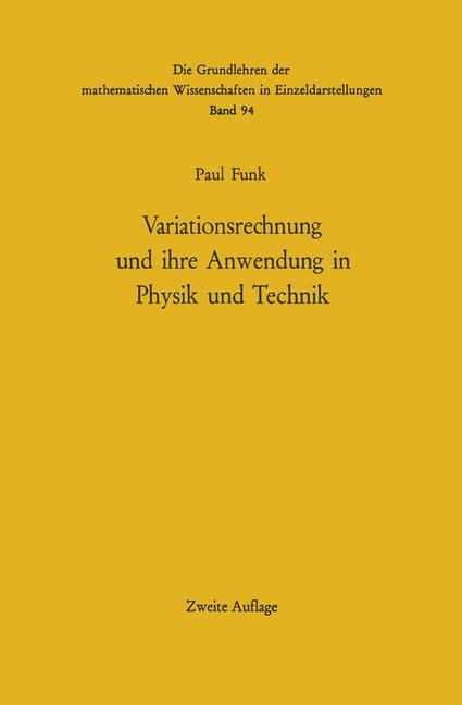 Cover: 9783642885983 | Variationsrechnung und ihre Anwendung in Physik und Technik | Funk