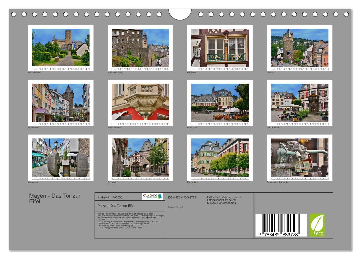 Bild: 9783435389728 | Mayen - Das Tor zur Eifel (Wandkalender 2025 DIN A4 quer), CALVENDO...