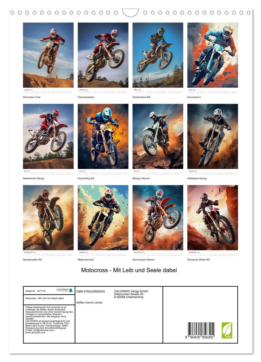 Bild: 9783435856305 | Motocross - Mit Leib und Seele dabei (Wandkalender 2025 DIN A3...