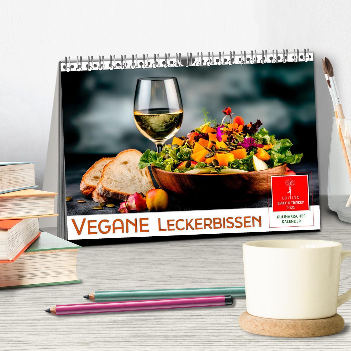 Bild: 9783457231302 | Vegane Leckerbissen (Tischkalender 2025 DIN A5 quer), CALVENDO...