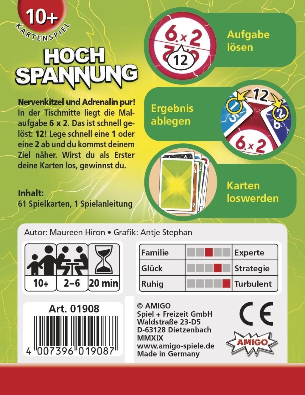 Bild: 4007396019087 | Hochspannung | AMIGO - Kartenspiel | Maureen Hiron | Spiel | 01908