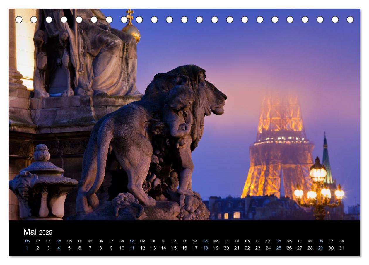 Bild: 9783435564897 | Paris bei Nacht 2025 (Tischkalender 2025 DIN A5 quer), CALVENDO...