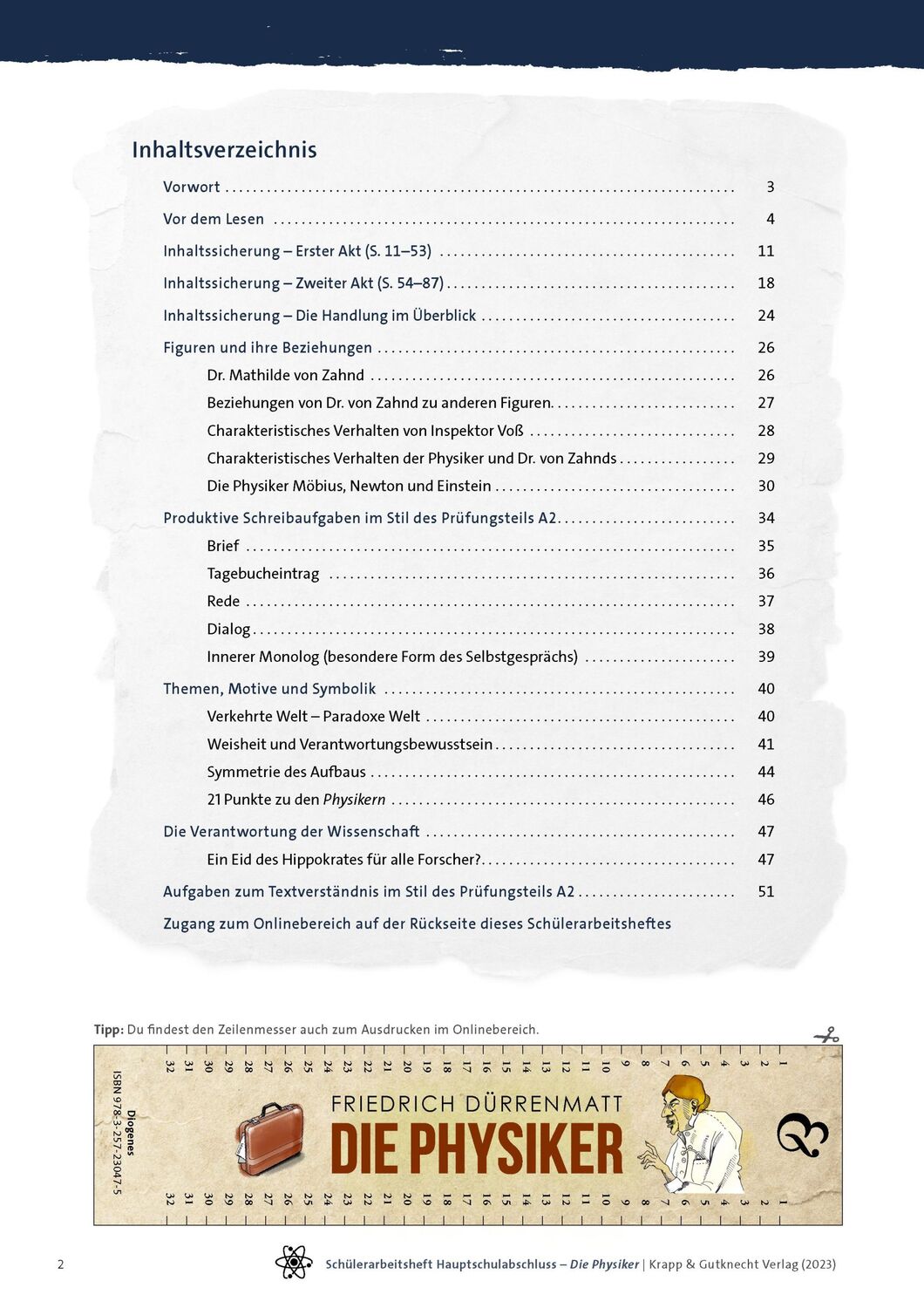 Bild: 9783963231049 | Die Physiker - Friedrich Dürrenmatt - Schülerarbeitsheft - Hauptschule