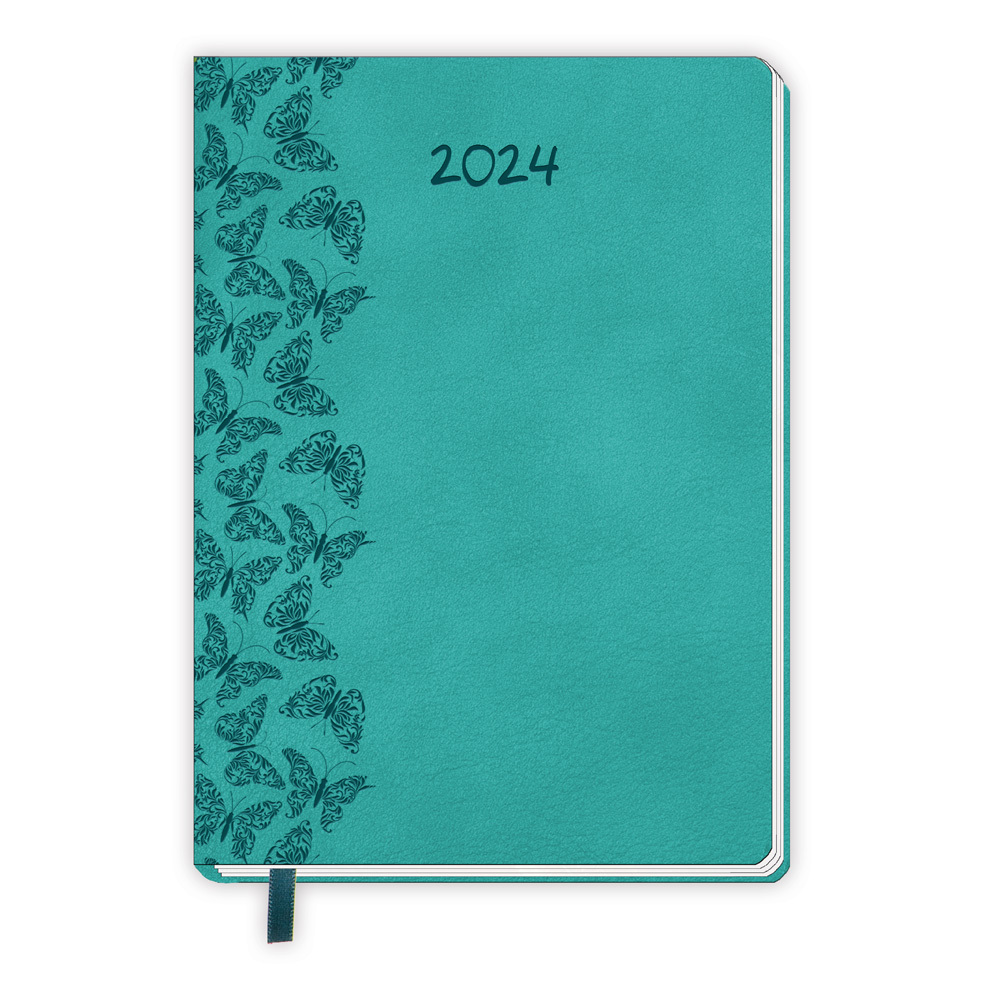 Cover: 4251901505378 | Trötsch Taschenkalender A6 Soft Touch Schmetterlinge 2024 | Co.KG