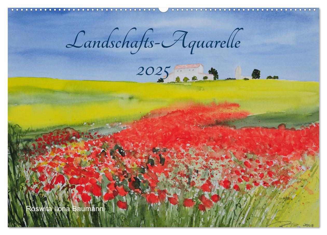 Cover: 9783435428229 | Landschafts-Aquarelle 2025 Roswita Ilona Baumann (Wandkalender 2025...