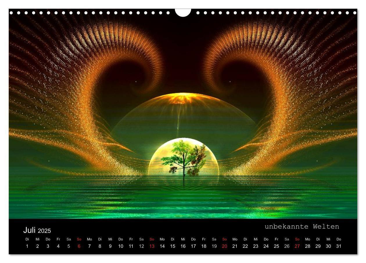 Bild: 9783435827558 | unbekannte Welten (Wandkalender 2025 DIN A3 quer), CALVENDO...