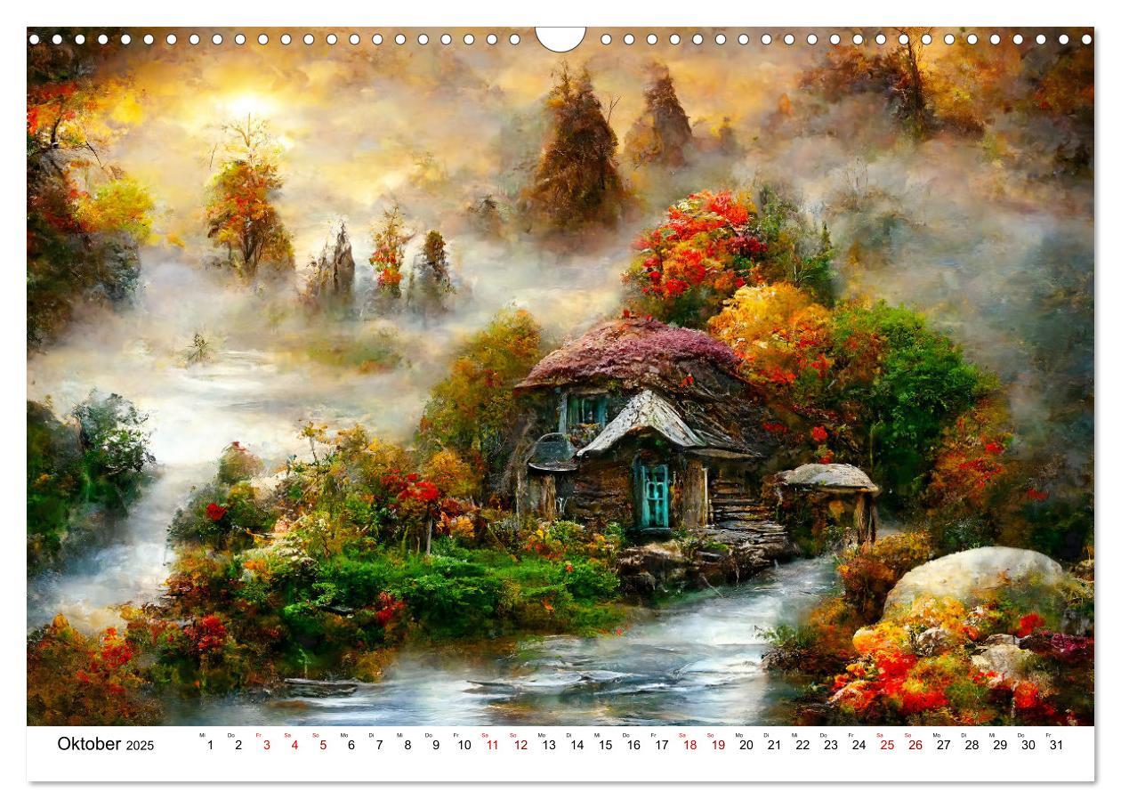 Bild: 9783383934315 | Fantasie Cottages - Ein Jahr durch die Märchenwelt (Wandkalender...