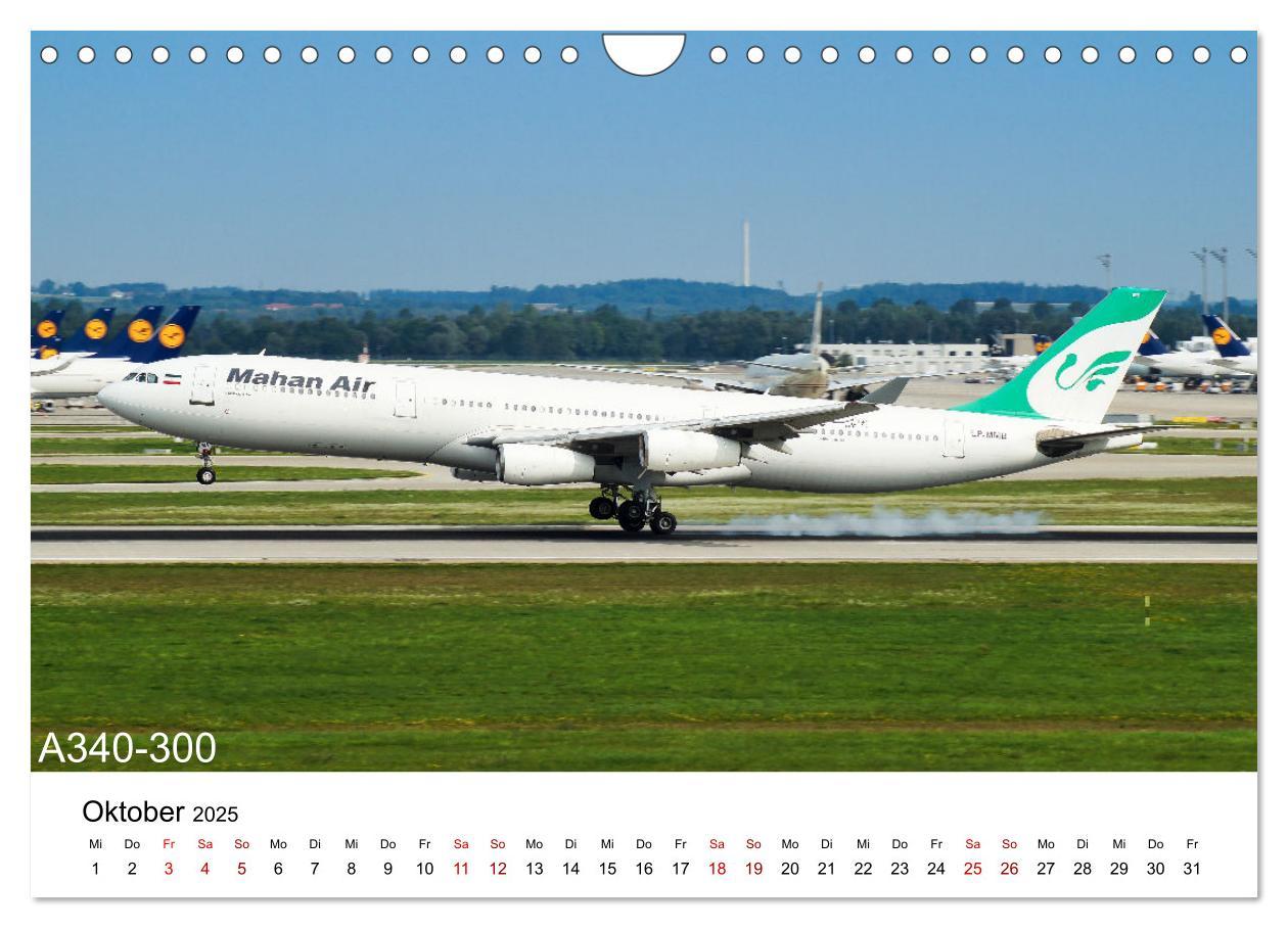 Bild: 9783383970023 | Flugzeuge von Airbus (Wandkalender 2025 DIN A4 quer), CALVENDO...