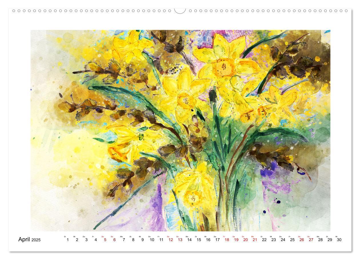 Bild: 9783383977060 | Blüten &amp; Blumen Aquarelle - Farbenfrohe Schönheiten (Wandkalender...