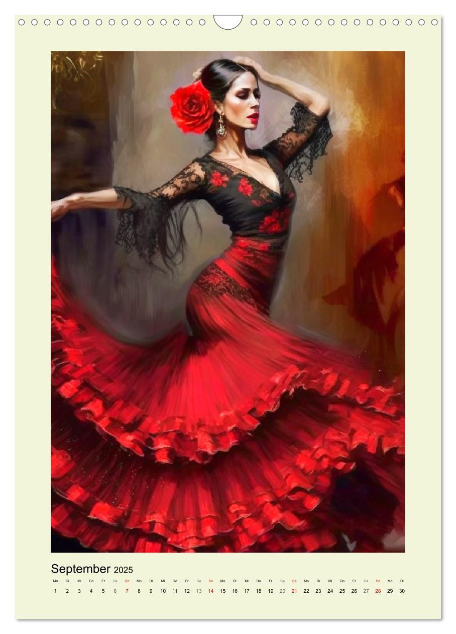 Bild: 9783435872268 | Flamenco. Anmutige Tänzerinnen. Illustrationen (Wandkalender 2025...