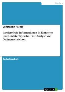 Cover: 9783346378217 | Barrierefreie Informationen in Einfacher und Leichter Sprache. Eine...