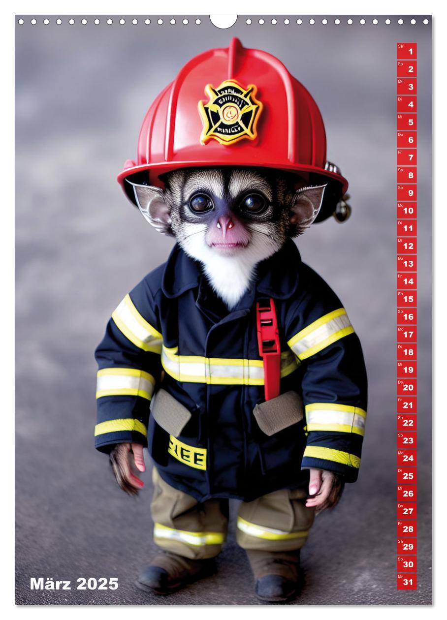 Bild: 9783435883622 | Feuerwehr - Tierischer Feuerwehrkalender (Wandkalender 2025 DIN A3...