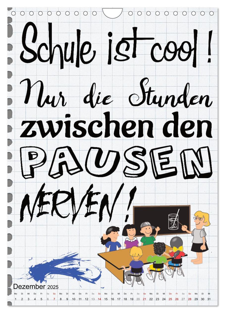 Bild: 9783435903412 | Schüler-Sprüche (Wandkalender 2025 DIN A4 hoch), CALVENDO...