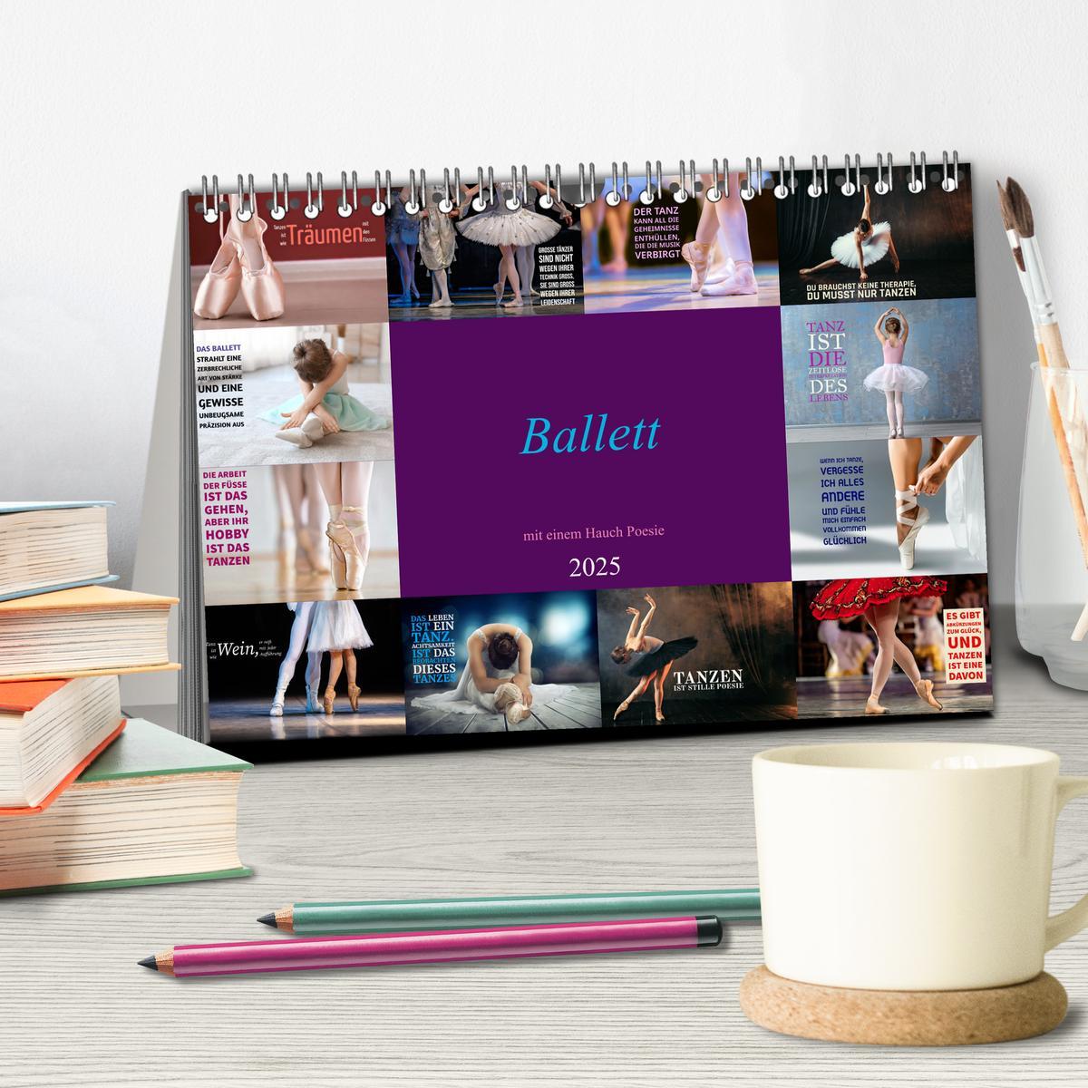 Bild: 9783383891915 | Ballett mit einem Hauch Poesie (Tischkalender 2025 DIN A5 quer),...