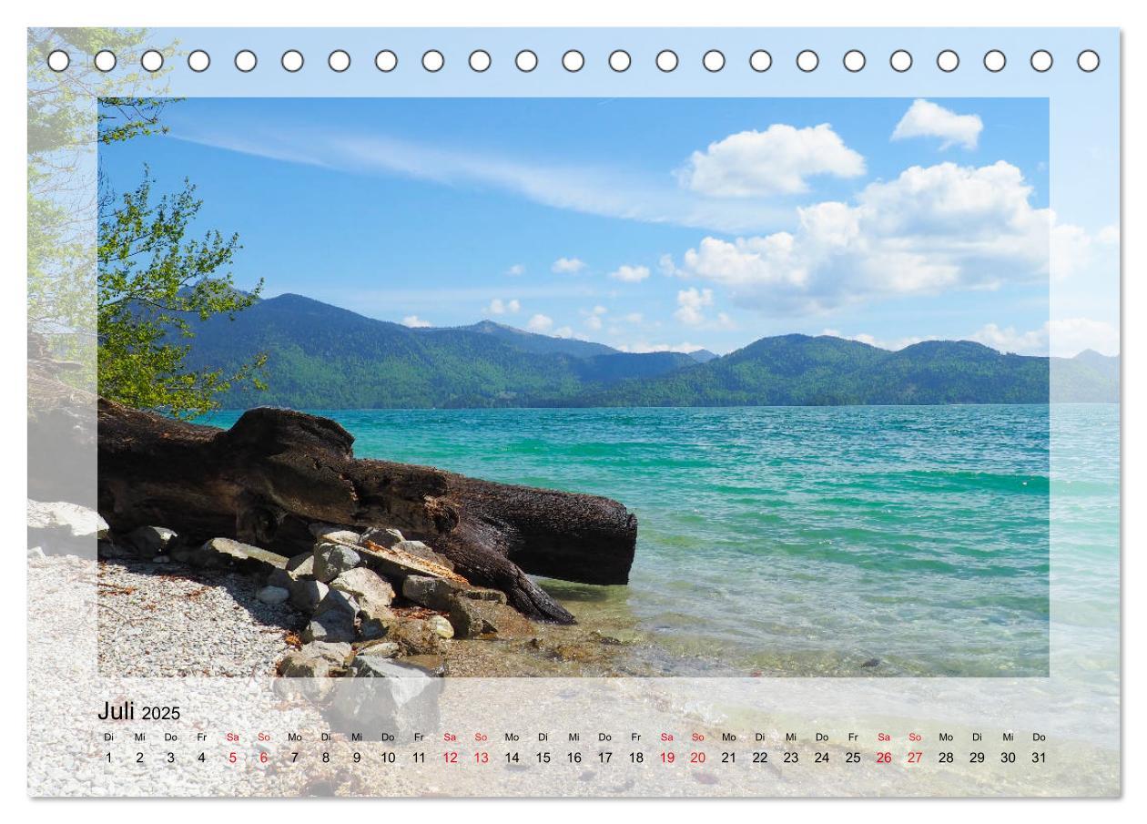 Bild: 9783435177776 | Walchensee (Tischkalender 2025 DIN A5 quer), CALVENDO Monatskalender