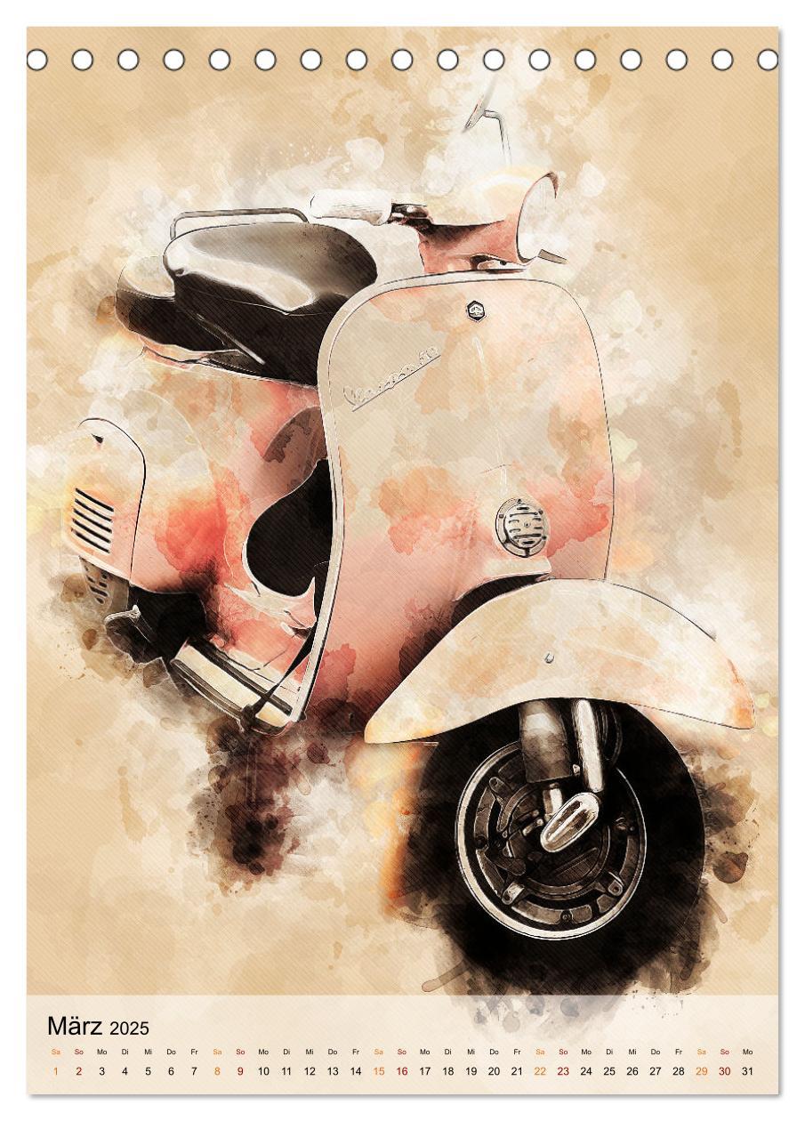 Bild: 9783435930395 | Motorroller - Vespa Galerie (Tischkalender 2025 DIN A5 hoch),...