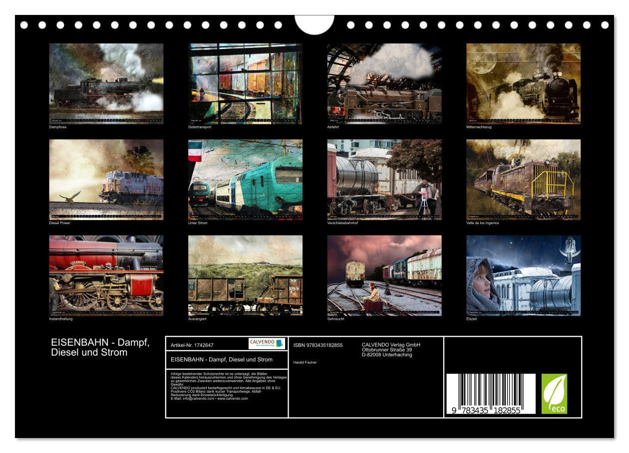 Bild: 9783435182855 | EISENBAHN - Dampf, Diesel und Strom (Wandkalender 2025 DIN A4...