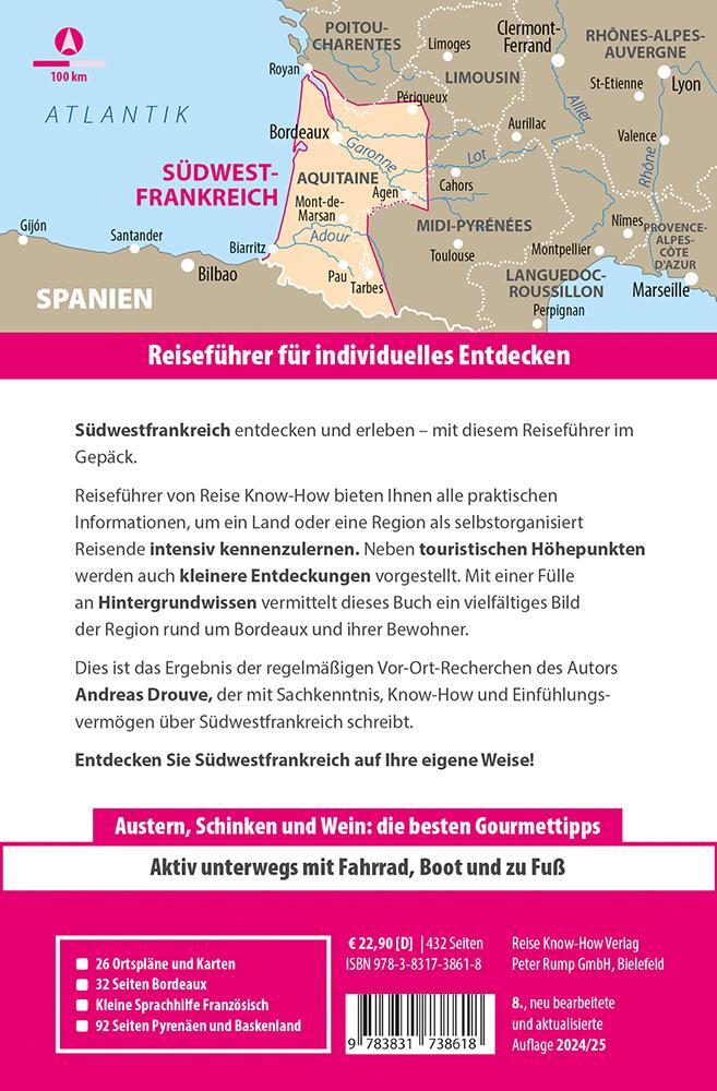 Rückseite: 9783831738618 | Reise Know-How Reiseführer Südwestfrankreich - Atlantikküste und...