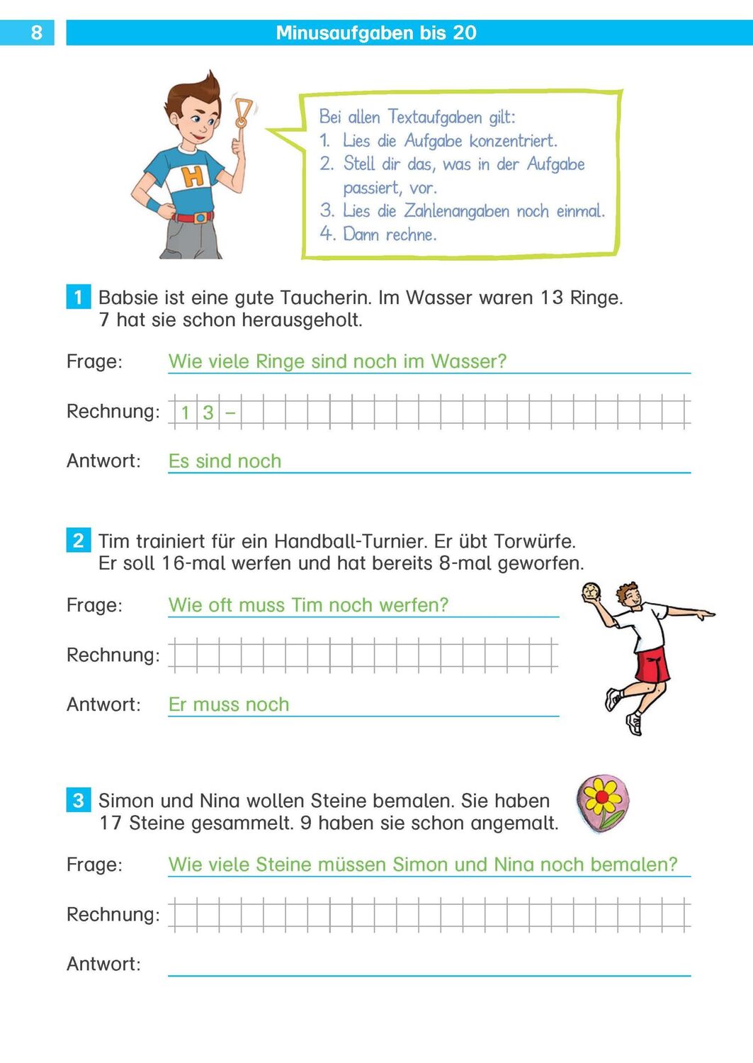 Bild: 9783129495414 | Die Mathe-Helden Rechengeschichten und Textaufgaben 2. Klasse....