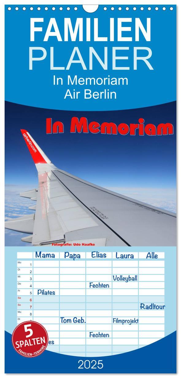 Cover: 9783457120026 | Familienplaner 2025 - In Memoriam Air Berlin mit 5 Spalten...