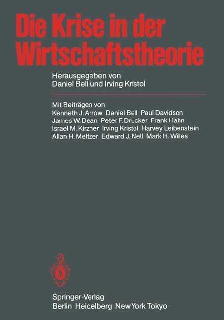 Cover: 9783540130819 | Die Krise in der Wirtschaftstheorie | K. J. Arrow (u. a.) | Buch