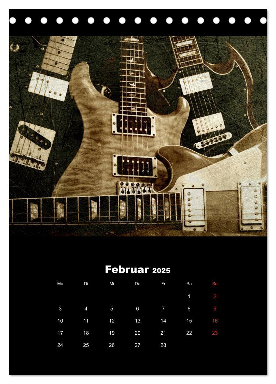 Bild: 9783457015186 | Vintage Gitarren (Tischkalender 2025 DIN A5 hoch), CALVENDO...