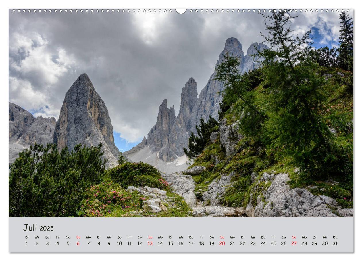 Bild: 9783435289721 | Wandern in den Dolomiten (Wandkalender 2025 DIN A2 quer), CALVENDO...